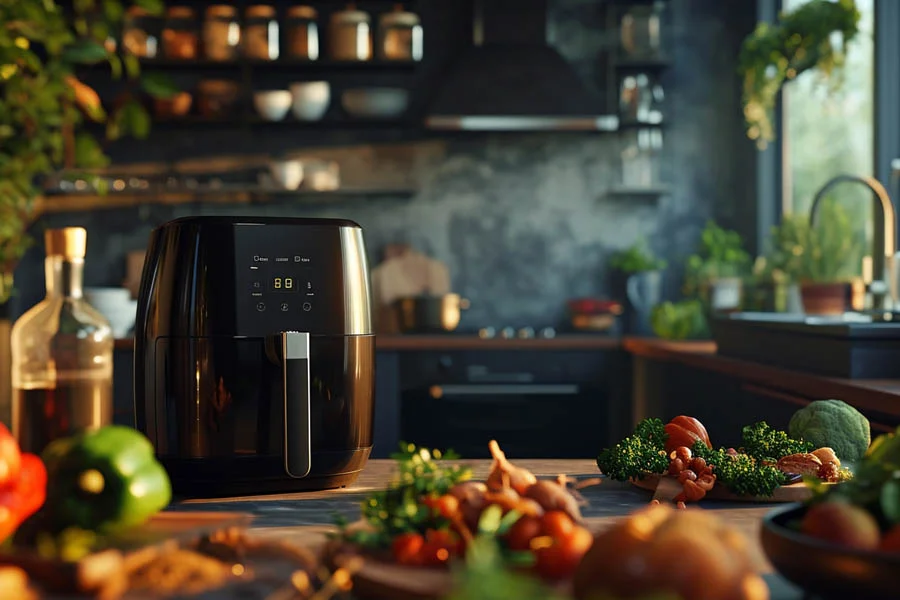 stainless steel inside air fryer