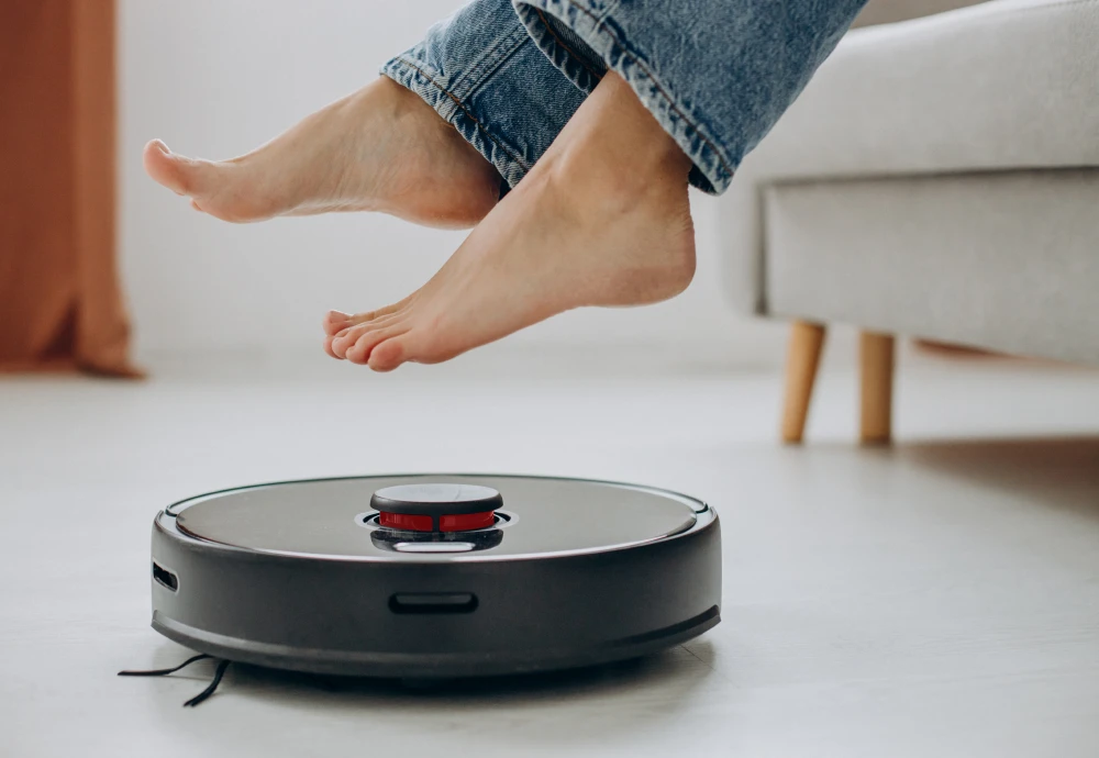 robot vacuum cleaner on carpet